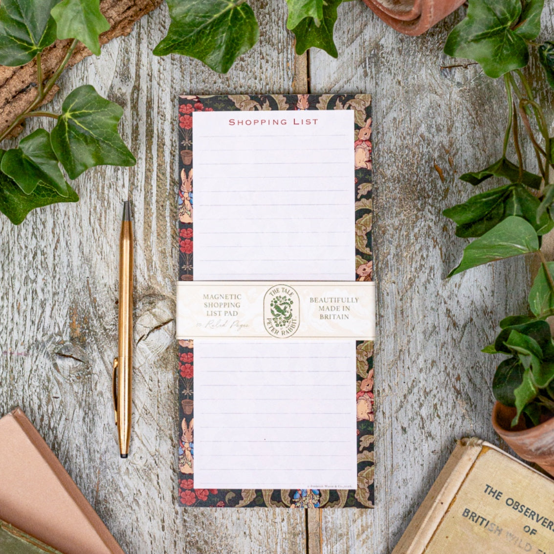 NEW! Peter Rabbit "The Vegetable Thief" (Noir) Magnetic Shopping List