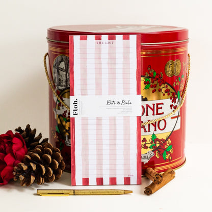 NEW! Crimson (Stripes) Magnetic Shopping List (available for dispatch from August 2026)