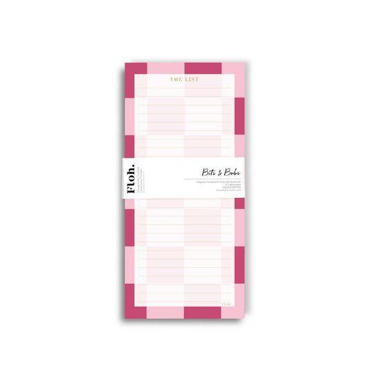 NEW! Pomegranate (Checkerboard) Magnetic Shopping List (available for dispatch from January 2027)
