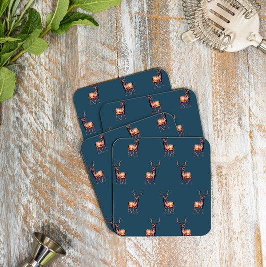 Stag (Noir) Set of 4 Coasters
