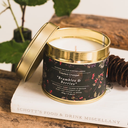 NEW! Brambles & Berries Candle in a Matt Gold Tin (available for dispatch from August 2026)
