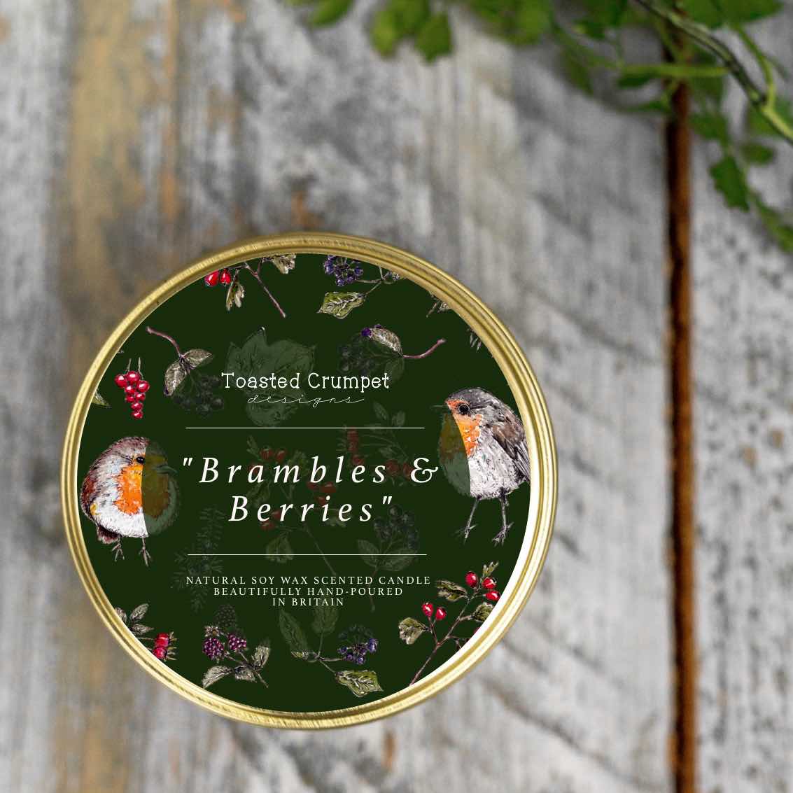 NEW! Brambles & Berries Candle in a Matt Gold Tin (available for dispatch from August 2026)