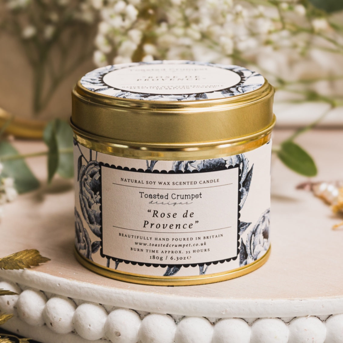NEW! Rose de Provence Candle in a Matt Gold Tin