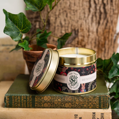 NEW! Peter Rabbit "Bramble & Wild Botanicals" Candle in a Matt Gold Tin