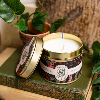 NEW! Peter Rabbit "Bramble & Wild Botanicals" Candle in a Matt Gold Tin