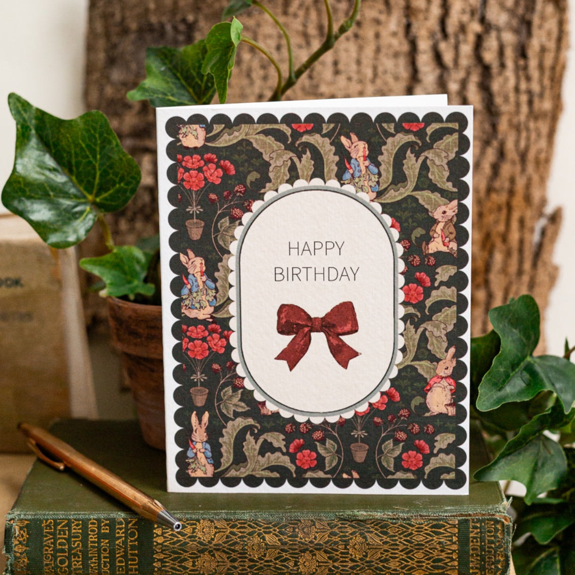 NEW! Happy Birthday (The Vegetable Thief Noir) Card (Cello-Free)