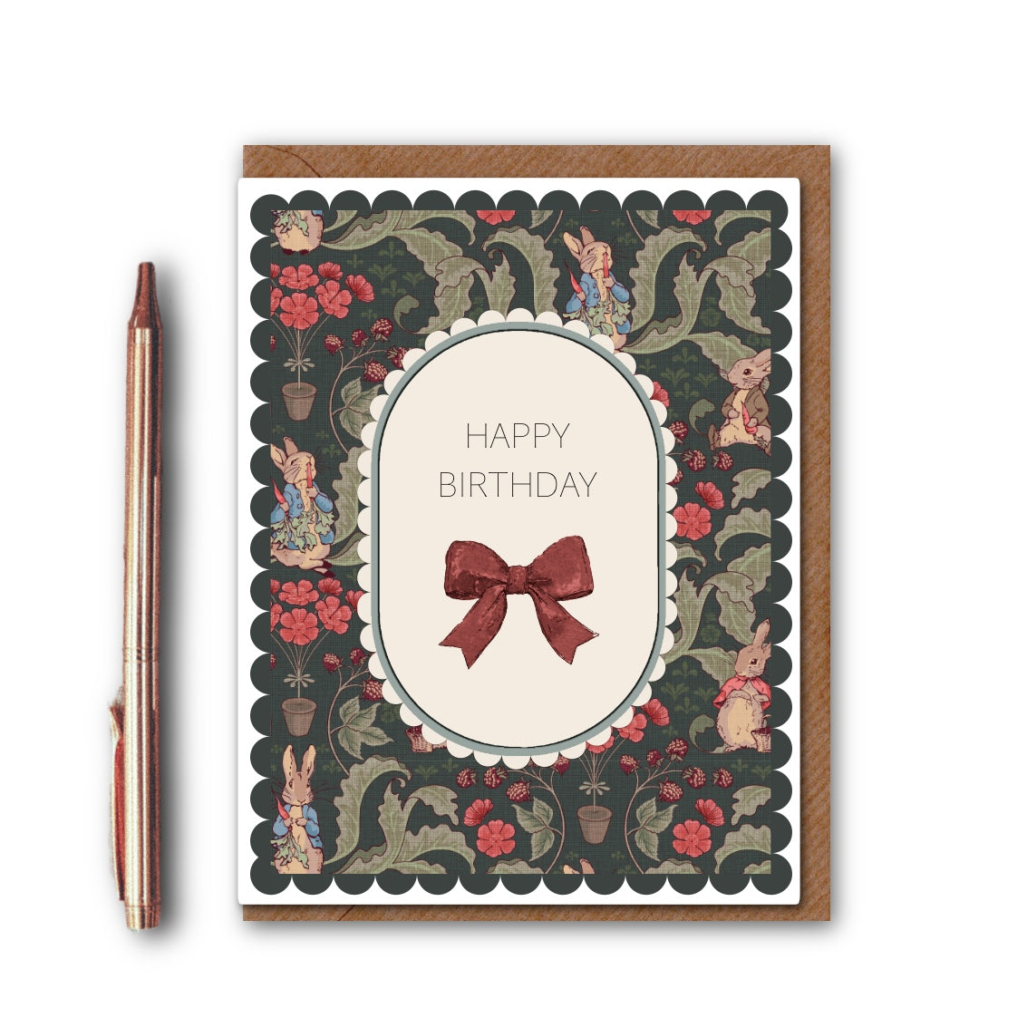 NEW! Happy Birthday (The Vegetable Thief Noir) Card (Cello-Free)