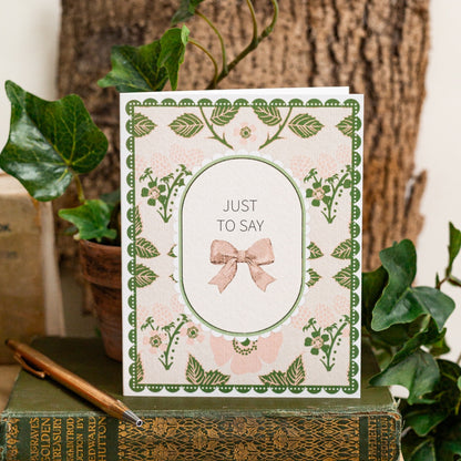 NEW! Just to Say (Blackberries & Roses) Card (Cello-Free)