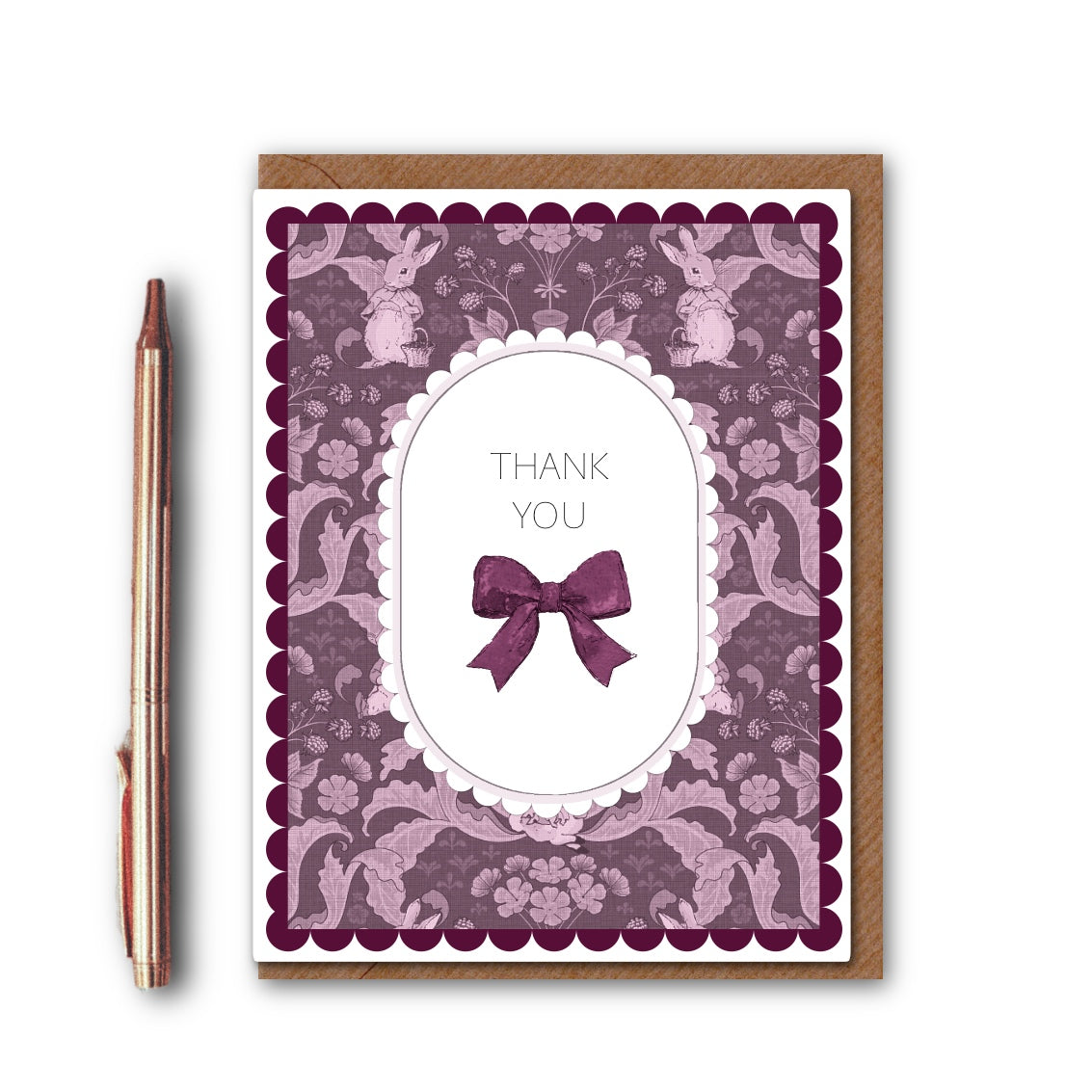 NEW! Thank You (The Vegetable Thief Purple) Card (Cello-Free)