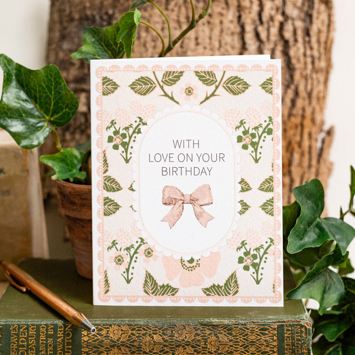 NEW! With Love on Your Birthday (Blackberries & Roses) Card (Cello-Free)