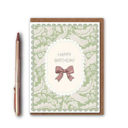 NEW! Happy Birthday (The Vegetable Thief Sage Green) Card (Cello-Free)