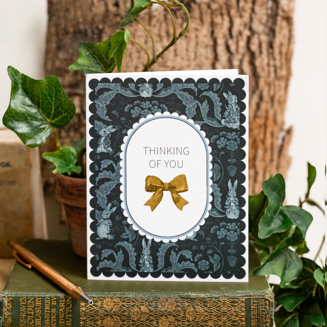 NEW! Thinking of You (The Vegetable Thief Blue) Card (Cello-Free)