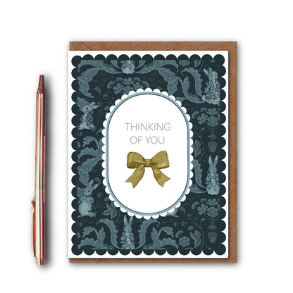 NEW! Thinking of You (The Vegetable Thief Blue) Card (Cello-Free)