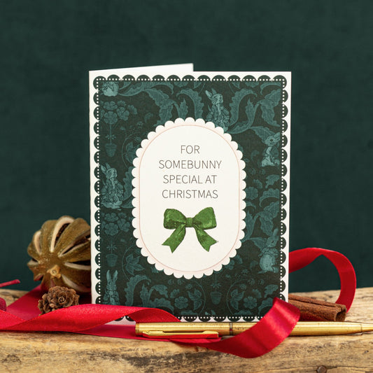 NEW! Somebunny Special At Christmas (The Vegetable Thief Turquoise) Card (Cello-Free) (available for dispatch from August 2026)