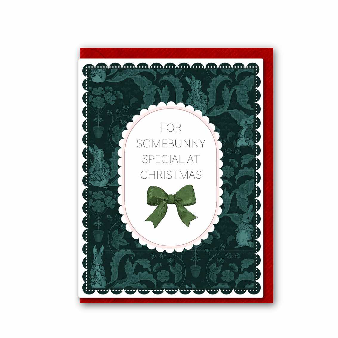 NEW! Somebunny Special At Christmas (The Vegetable Thief Turquoise) Card (Cello-Free) (available for dispatch from August 2026)