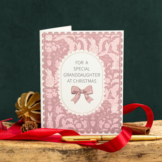 NEW! Granddaughter at Christmas (The Vegetable Thief Pink) Card (Cello-Free) (available for dispatch from August 2026)