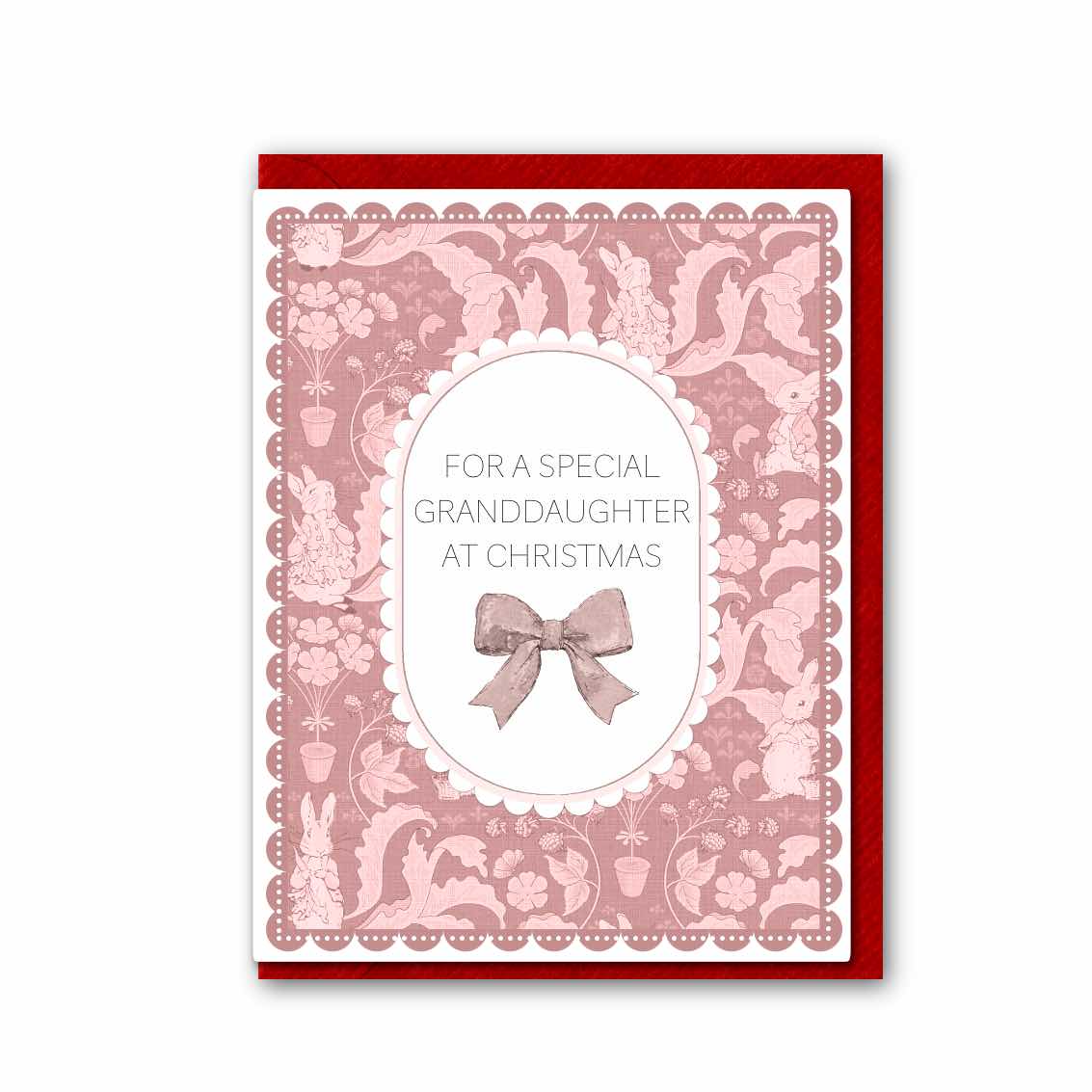 NEW! Granddaughter at Christmas (The Vegetable Thief Pink) Card (Cello-Free) (available for dispatch from August 2026)