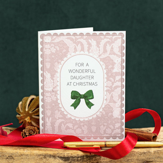 NEW! Daughter at Christmas (The Vegetable Thief Baby Pink) Card (Cello-Free) (available for dispatch from August 2026)
