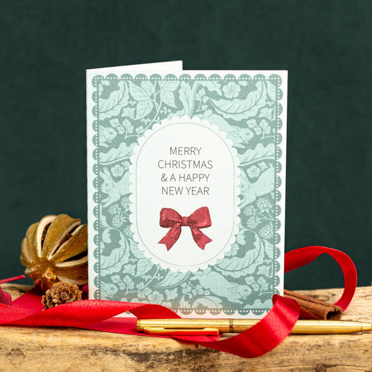 NEW! Christmas & New Year (The Vegetable Thief Green) Card (Cello-Free) (available for dispatch from August 2026)