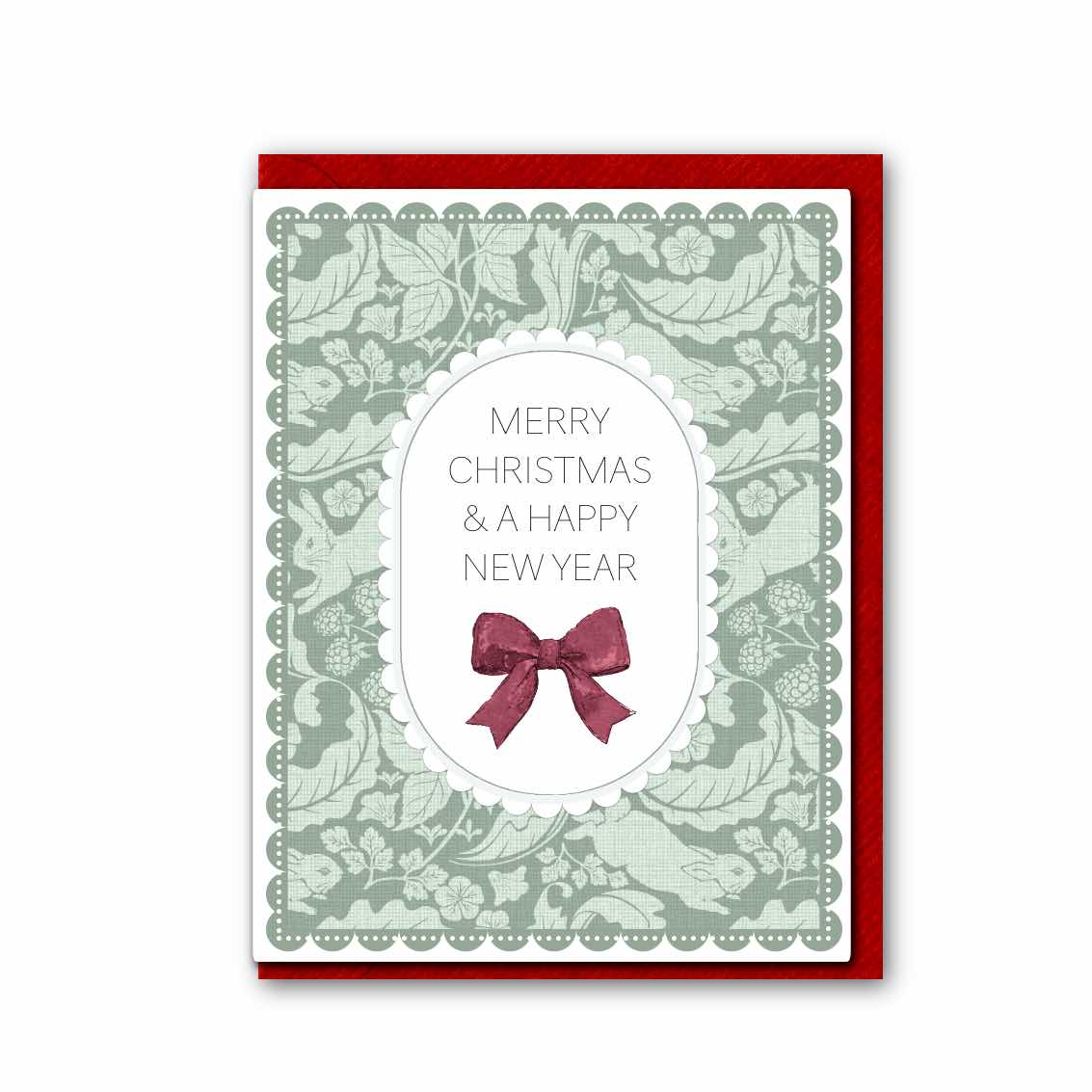NEW! Christmas & New Year (The Vegetable Thief Green) Card (Cello-Free) (available for dispatch from August 2026)