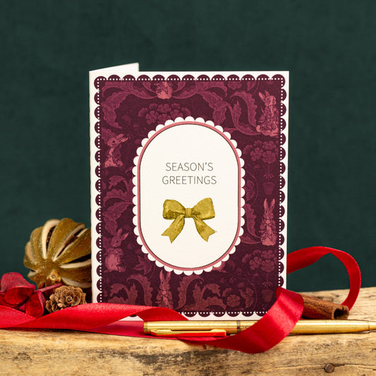 NEW! Seasons Greetings (The Vegetable Thief Plum) Card (Cello-Free) (available for dispatch from August 2026)