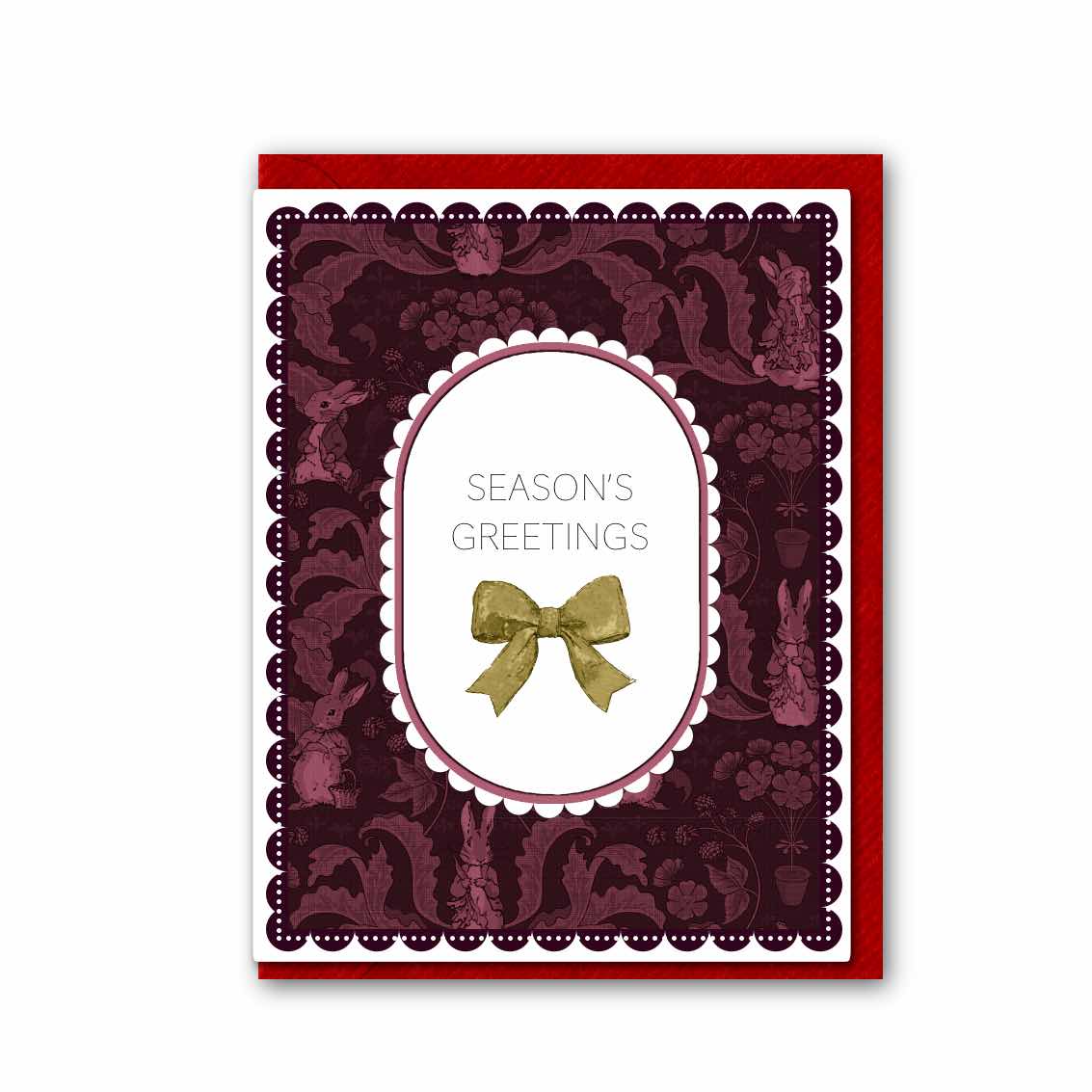 NEW! Seasons Greetings (The Vegetable Thief Plum) Card (Cello-Free) (available for dispatch from August 2026)