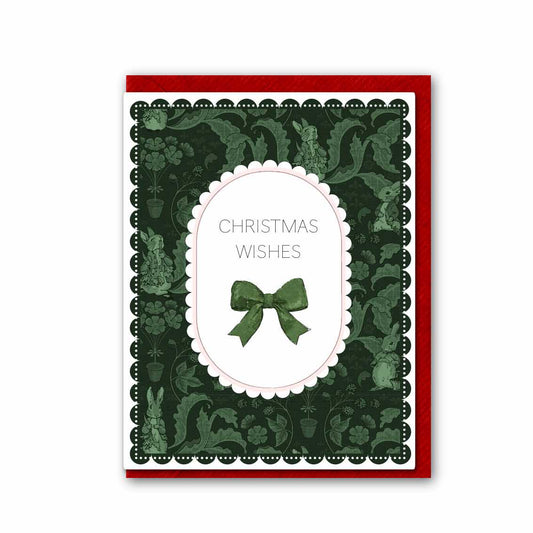 NEW! Christmas Wishes (The Vegetable Thief Dark Green) Card (Cello-Free) (available for dispatch from August 2026)