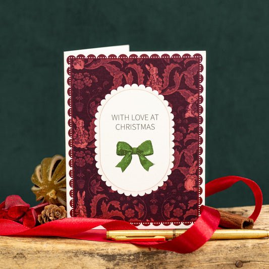 NEW! With Love at Christmas (The Vegetable Thief Deep Red) Card (Cello-Free) (available for dispatch from August 2026)