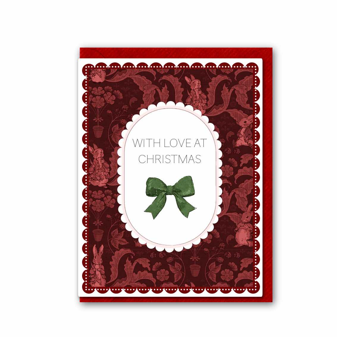 NEW! With Love at Christmas (The Vegetable Thief Deep Red) Card (Cello-Free) (available for dispatch from August 2026)