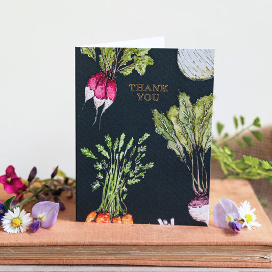 Thank You (Kitchen Garden Noir) Set of 6 Cards