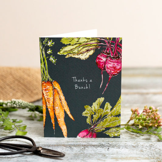 Thanks a Bunch (Garden Vegetables Noir) Card (Cello-Free)