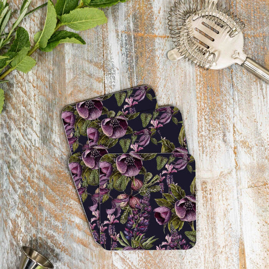 The Mulberry Collection (Noir) Set of 4 Coasters