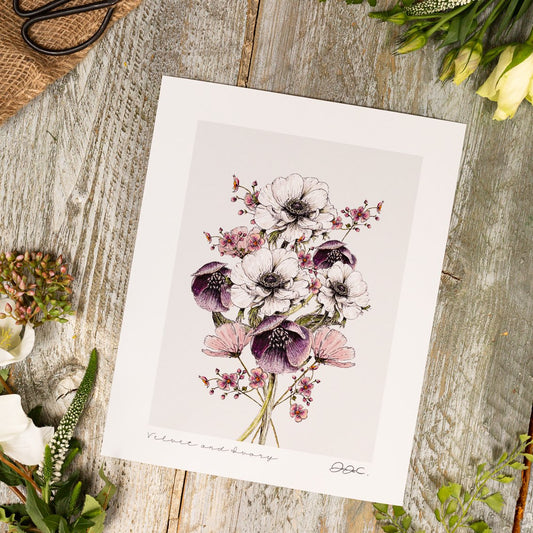 Velvet & Ivory 10x12" Fine Art Print