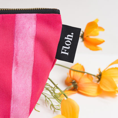 NEW! Raspberry & Cherry (Stripes) Wash Bag