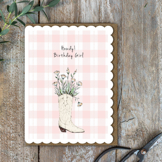 Howdy! Birthday Girl Card (Cello-Free)