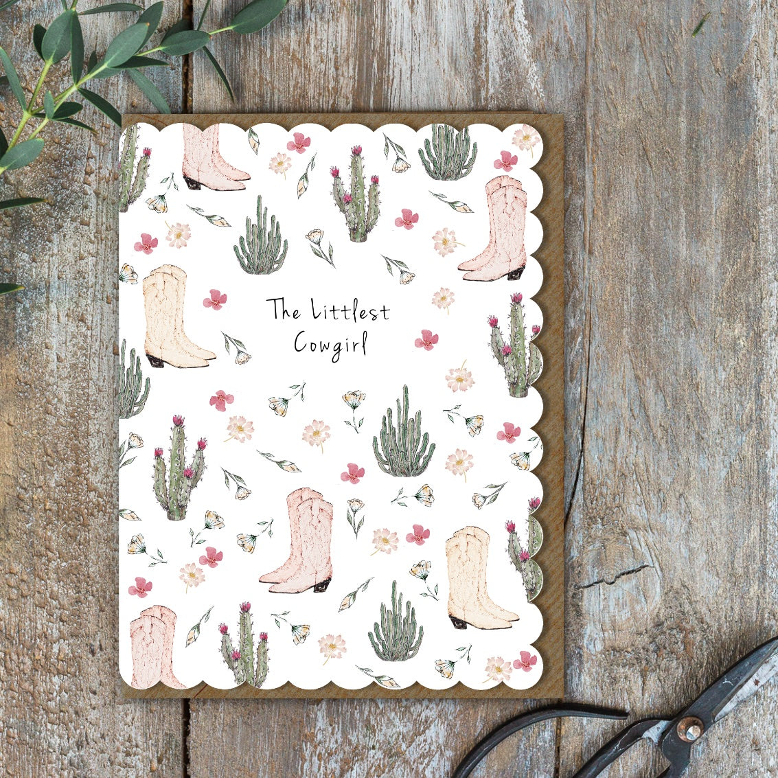 The Littlest Cowgirl Card (Cello-Free)