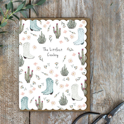 The Littlest Cowboy Card (Cello-Free)