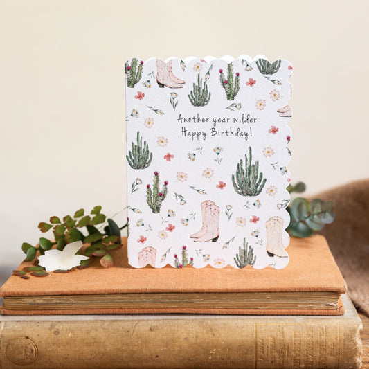 Another Year Wilder Happy Birthday! Card (Cello-Free)