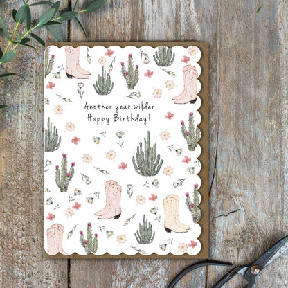 Another Year Wilder Happy Birthday! Card (Cello-Free)