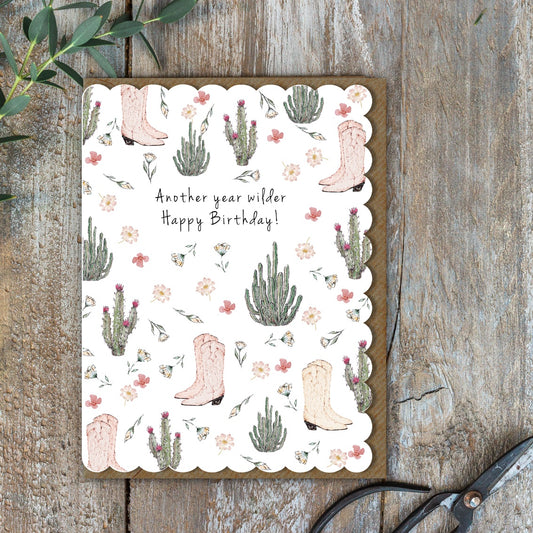 Another Year Wilder Happy Birthday! Card (Cello-Free)