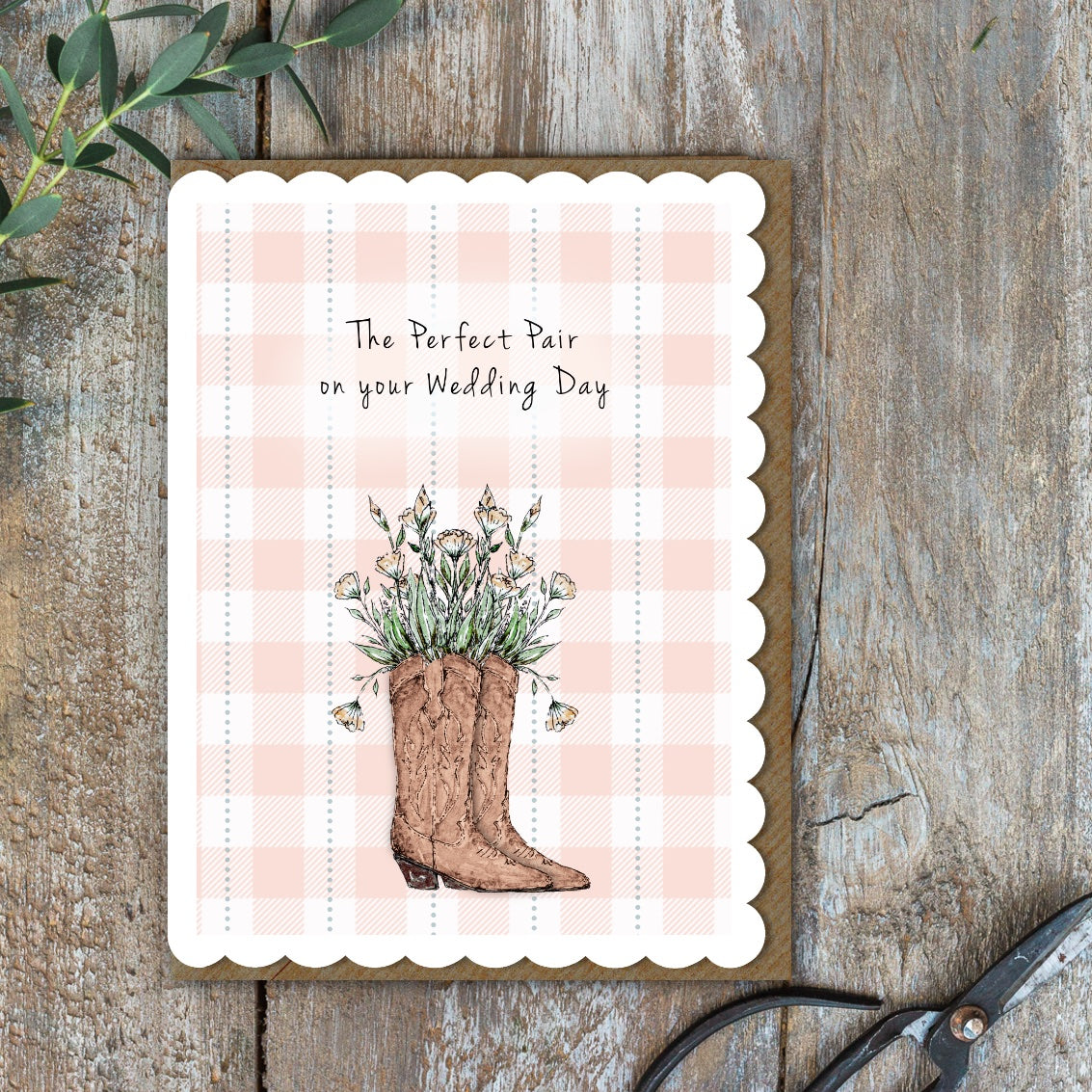 The Perfect Pair on Your Wedding Day Card (Cello-Free)