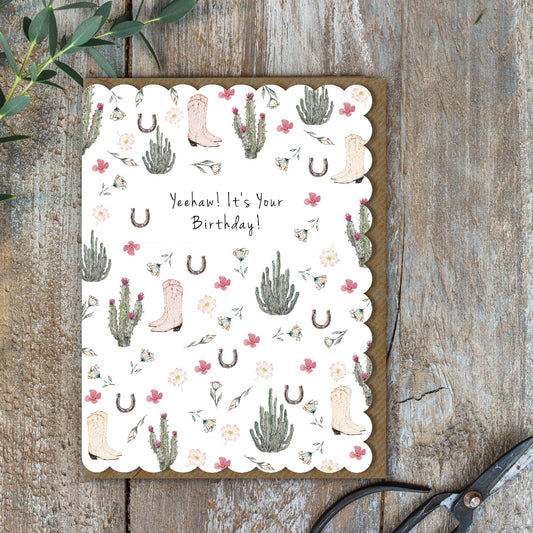Yeehaw! It's Your Birthday! Card (Cello-Free)