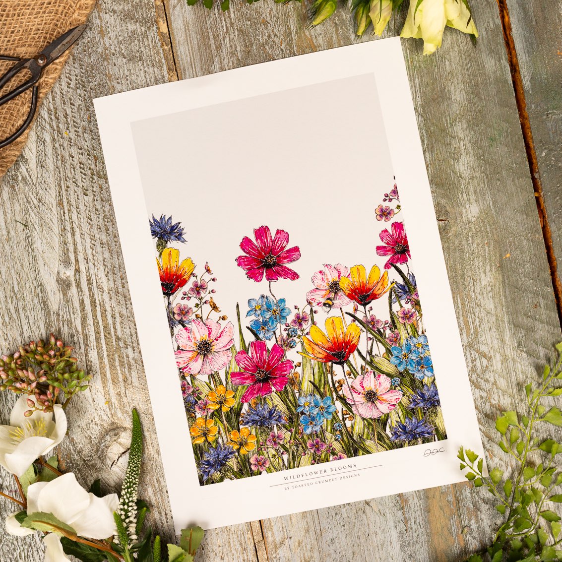 Wildflower Blooms 12x16" Fine Art Print
