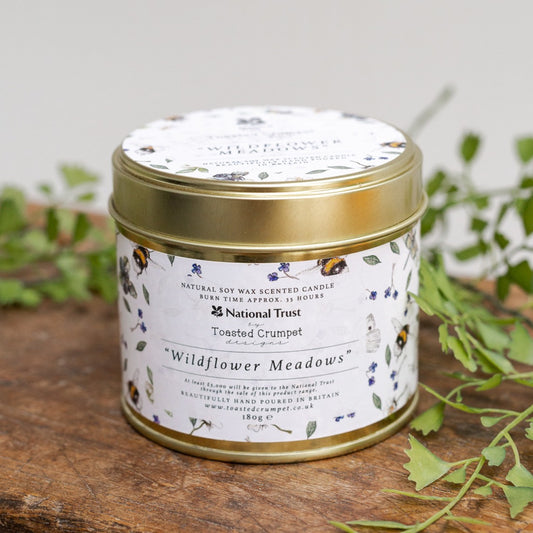 Wildflower Meadows Candle in a Matt Gold Tin