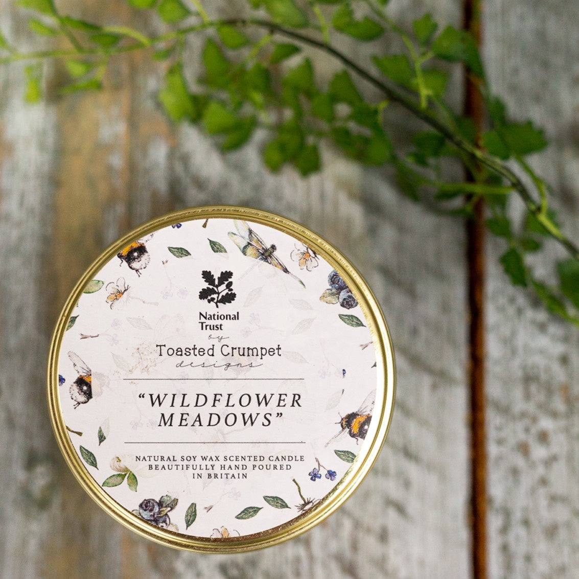 Wildflower Meadows Candle in a Matt Gold Tin