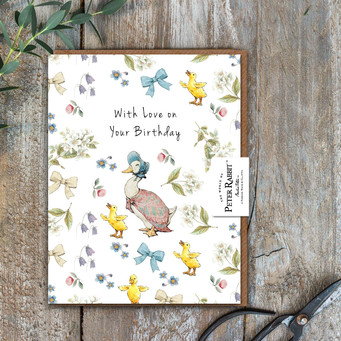 With Love on Your Birthday (Jemima Puddle-Duck) Card (Cello-Free)