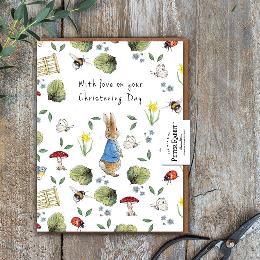 With Love on Your Christening Day (Peter Rabbit) Card (Cello-Free)